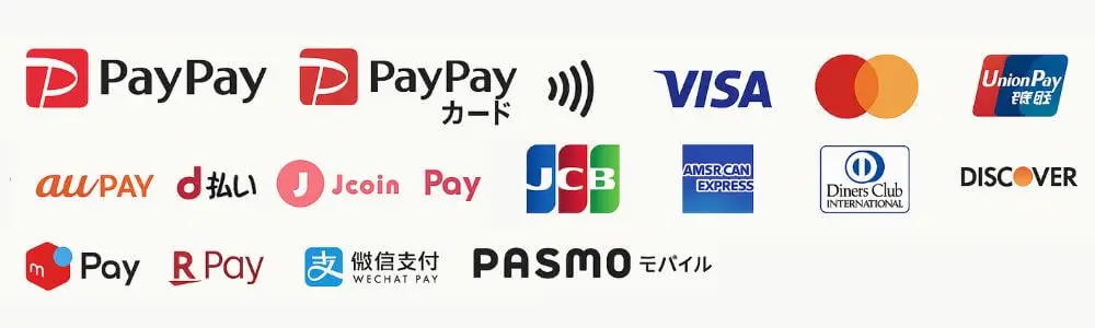 Accepted payment methods